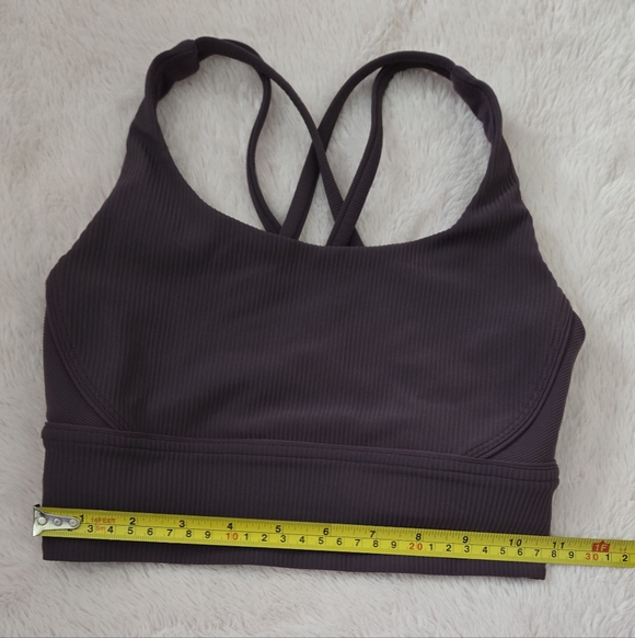Lululemon Ribbed Longline Sports Bra Purple - Picture 5 of 6
